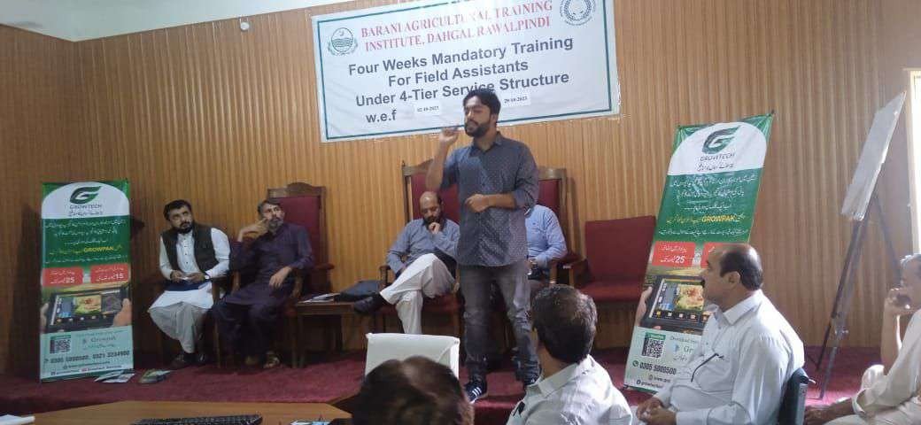 Training session at Barani Agricultural Training Institute, Rawalpindi